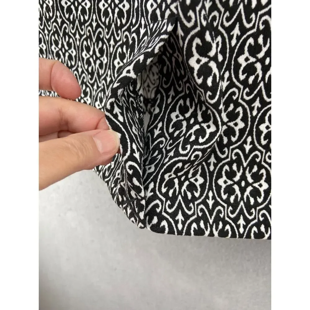 NWT Dress Barn Est 1962 Skirt Women Size‎ 3X Black White Elastic Waist Stretch